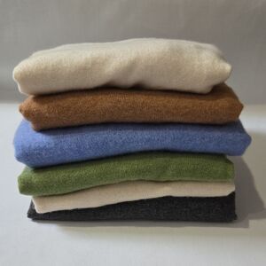 100% Cashmere Sweater Lot Crafting Cutter Upcycle Recycle Repurpose Solid Colors